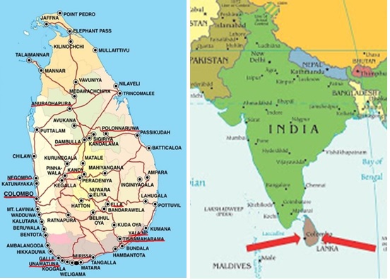 Разница со шри ланкой. Географическая карта острова Шри Ланка. Остров Шри Ланка на карте. Шри Ланка и Экватор на карте.
